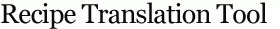 Recipe Translation Support Tool