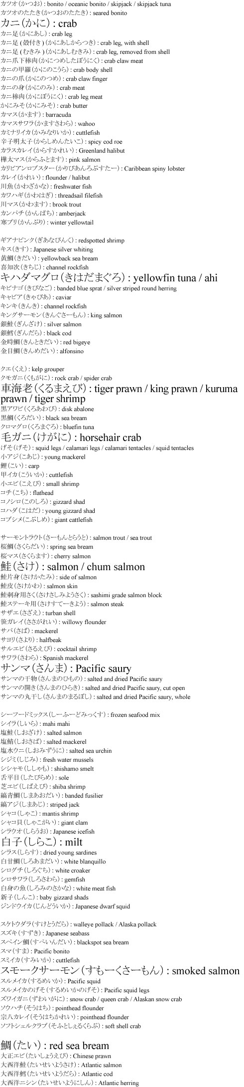 Fish and Shellfish : Salmon and Crab